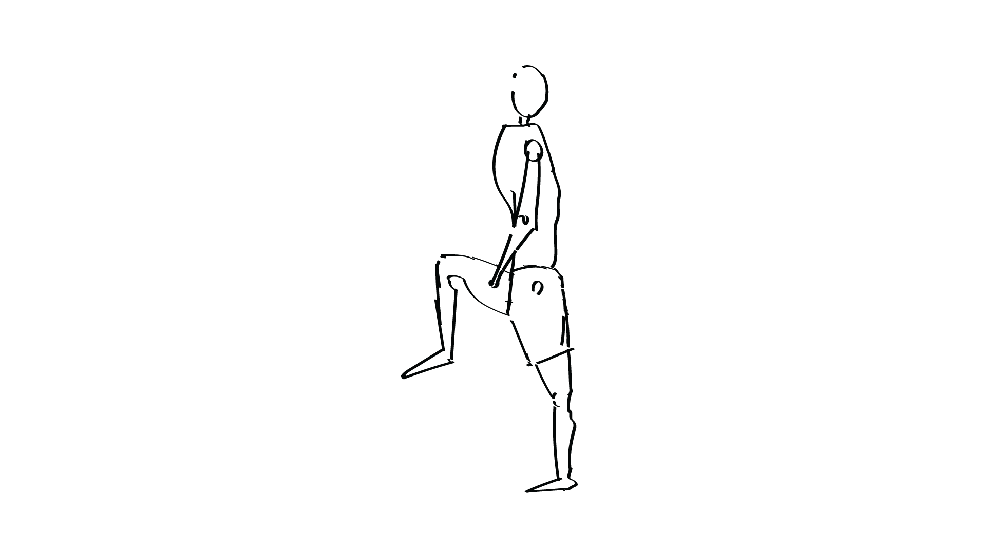 raised knee illustration