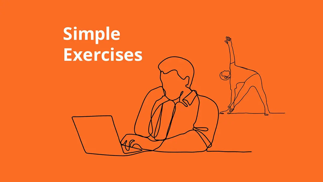 Simple exercises in-between the work