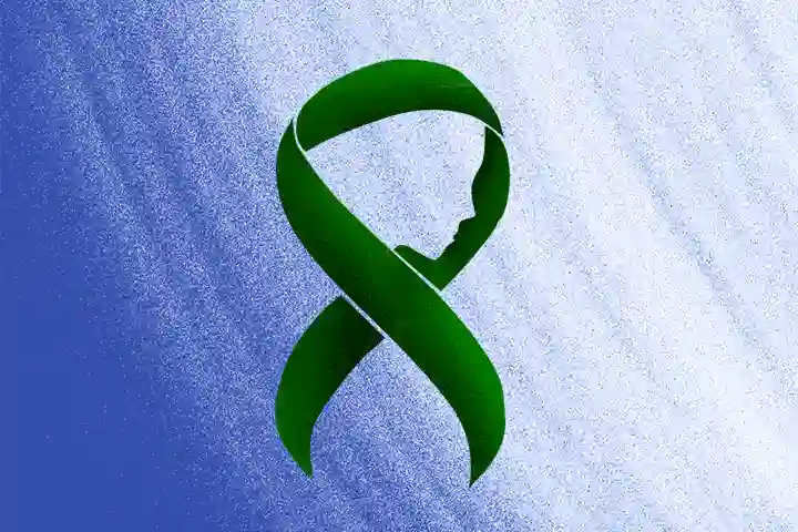 Green Ribbon: World Mental Health Day Logo