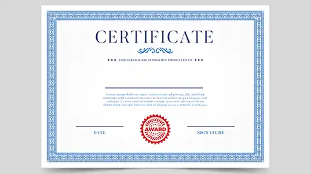 Certificate education proof, illustration