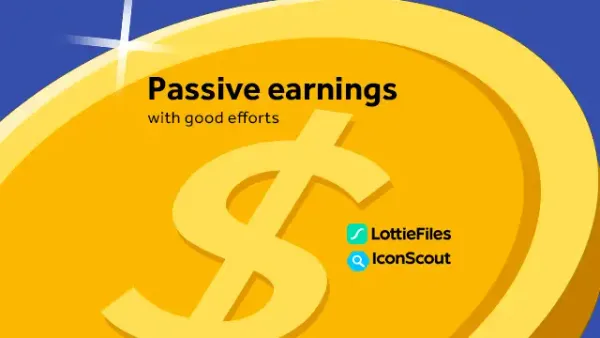 Passive Earnings, big coin illustration